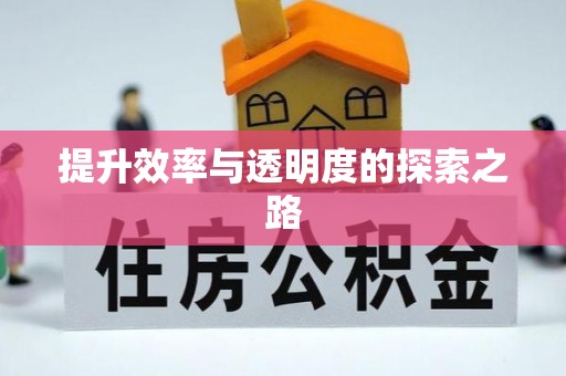 市中区提升效率与透明度的探索之路