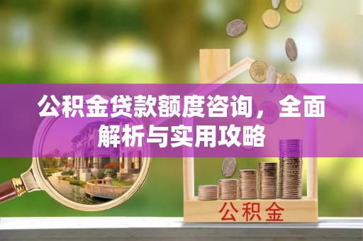 市中区公积金贷款额度咨询，全面解析与实用攻略