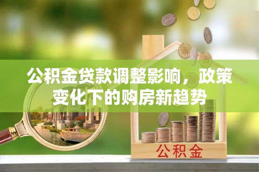 市中区公积金贷款调整影响，政策变化下的购房新趋势