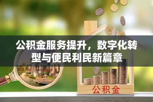 市中区公积金服务提升，数字化转型与便民利民新篇章