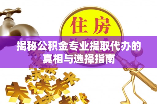 市中区揭秘公积金专业提取代办的真相与选择指南
