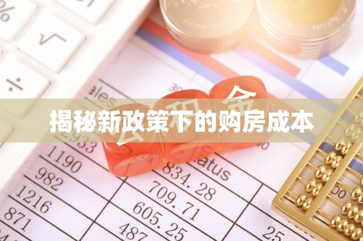 市中区揭秘新政策下的购房成本