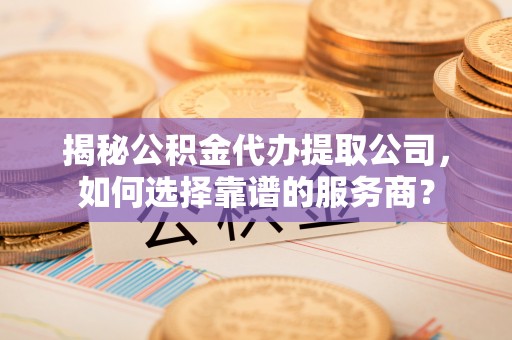 市中区揭秘公积金代办提取公司，如何选择靠谱的服务商？