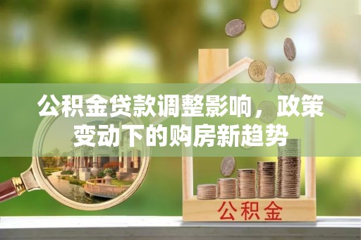 市中区公积金贷款调整影响，政策变动下的购房新趋势
