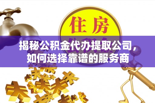 市中区揭秘公积金代办提取公司，如何选择靠谱的服务商