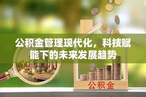 市中区公积金管理现代化，科技赋能下的未来发展趋势