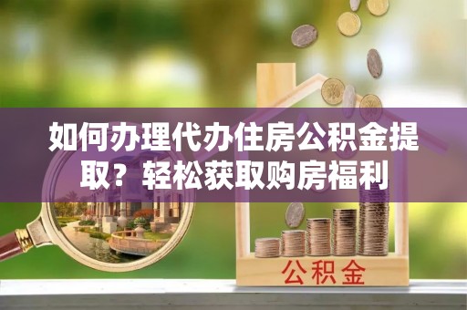 市中区如何办理代办住房公积金提取？轻松获取购房福利