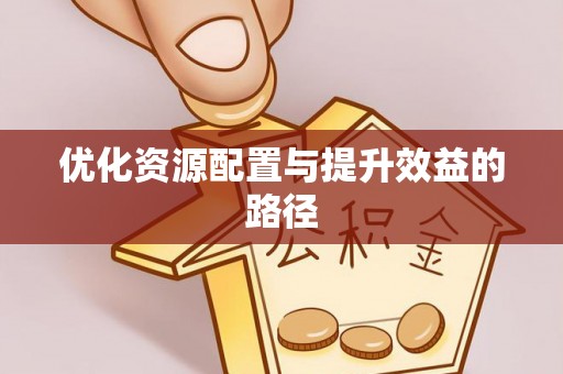 市中区优化资源配置与提升效益的路径